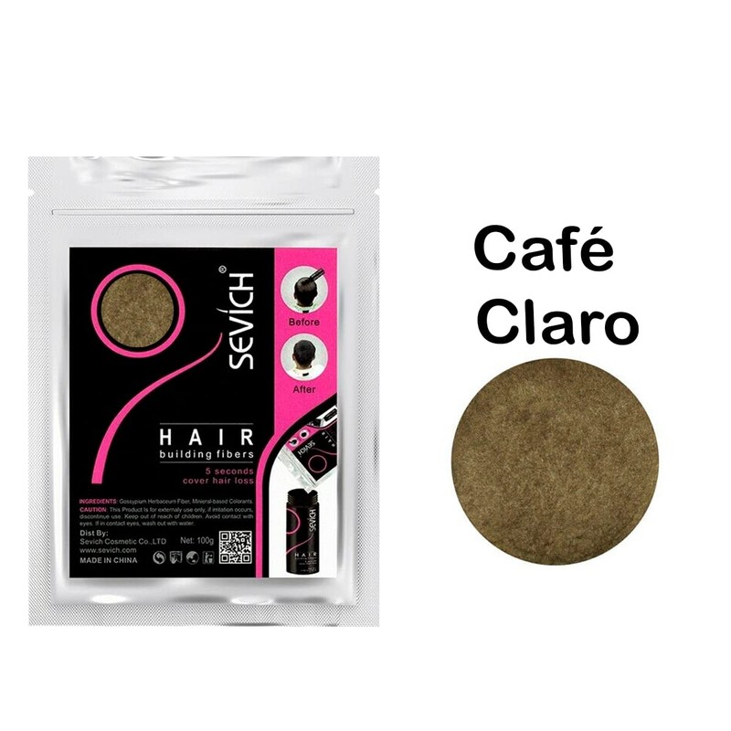 Sevich Micro Fibras Naturales 100 grs Disminuye la Calvicie (Gris)