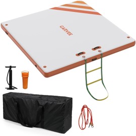 Inflatable Floating Dock, Swim Platform Floating Dock for Lakes, Lake Floats for Adults, Island Raft Mat for Lake Beach Ocean, Non-Slip Surface