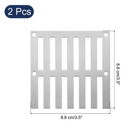 uxcell 2pcs Square Floor Drain Cover, 3.5" Stainless Steel Shower Drain Grate Drain Protection Cover for Furniture Repair Bathroom Kitchen