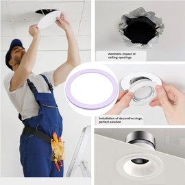 aeobdai 4PCS Goof Trim Rings for Ceiling Lights Recessed Light Trim for Downlight Diameter 3inch Suitable for Hole Diameter 3inch-3.75inch