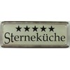 Tin Sign 27 x 10 cm Domed Star Kitchen Cooking