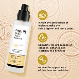 Snail Repair Essence, Snail Mucin Skin Care Sets & Kits, Snail Mucin Moisturiser, Korean Snail Mucin Serum & Face Moisturiser for Deep Hydration, for Dull & Damaged Skin, Korean Skincare (Cream+Serum)