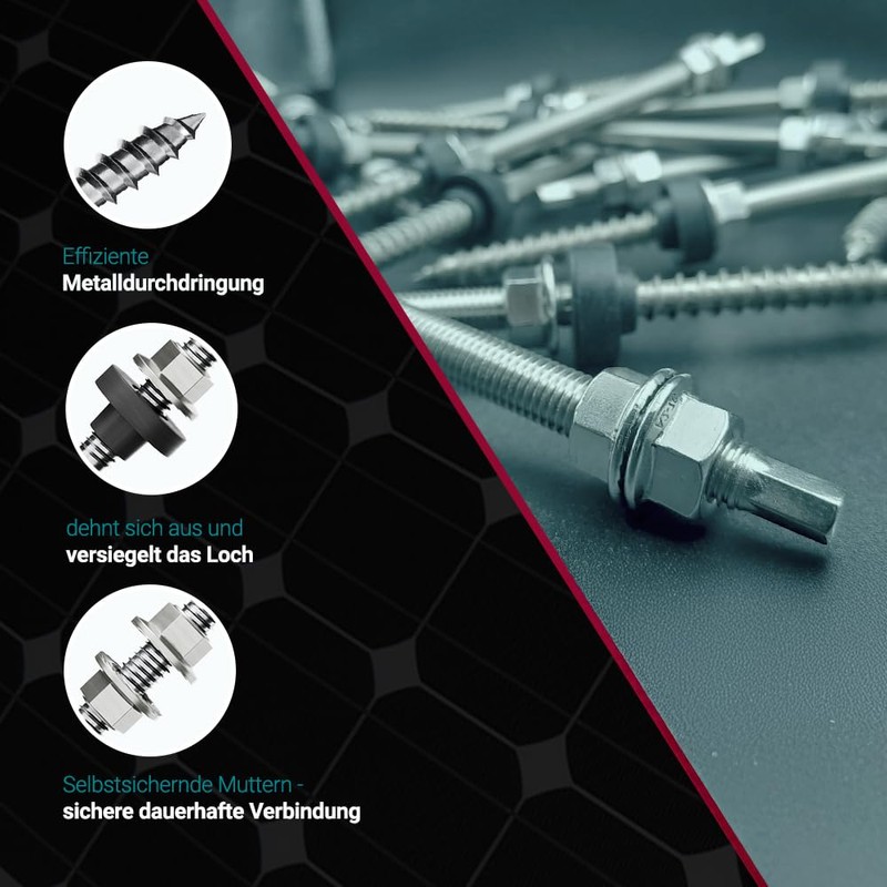 Vooxa Hanger Bolts M10 x 200 Pre-Assembled Stainless Steel V2A