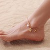 QILMILY Gold Ankle Bracelet for Women, 14K Gold Plated Waterproof