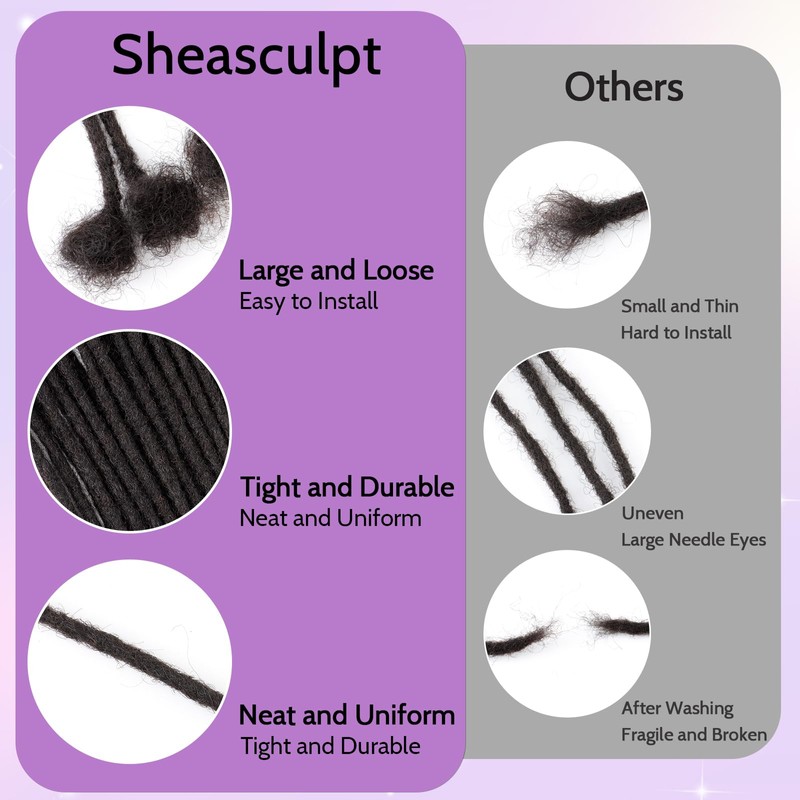 Loc Extensions Human Hair 0.4cm&0.6 cm&0.8cm width 4-18inch 10, 20,