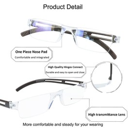 YEIN 2 Pairs Blue Ligth Blocking Reading Glasses for Men and Women Fashion Square Frame Readers(Brown,+4.50)