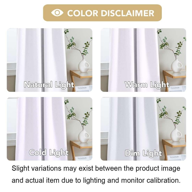 H.VERSAILTEX Linen Look 100% Blackout Curtains 45 Inches Long for