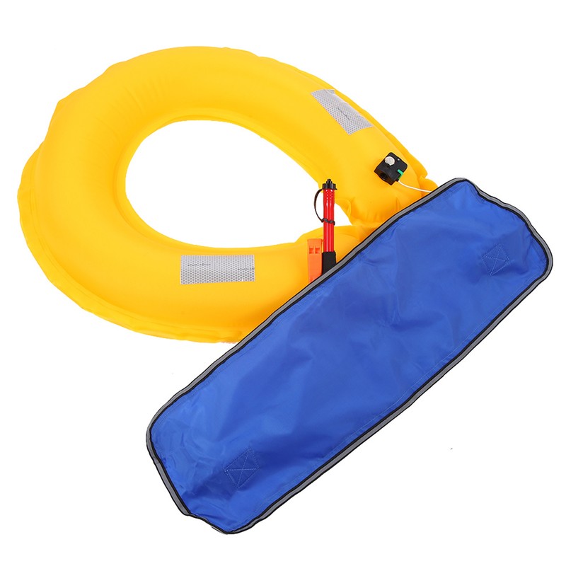 Adjustable Inflatable Life Jacket Belt With Reflective Tapes and Whistle