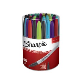 Sharpie Permanent Markers | Fine Point | Assorted Colours | 36 Count