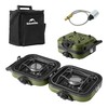 Naturehike 2 Burner Folding Camping Stove, Portable Camp Propane Gas
