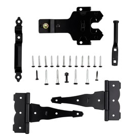 National Hardware N109-308 V8422 Deluxe Decorative T-Hinge Gate Kit in Black