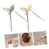 Ipetboom Sets Hair Stick for Women Fish Tail Hairpin Pearl