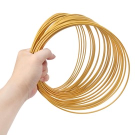 30 Piece 8 Inch Gold Metal Floral Hoop Wreath Macrame Rings Set, Floral Hoop Wreath for Weddings, Home Decor and DIY Crafts, Dream Catcher, and Macrame Wall Hanging Crafts by GENHAKON.