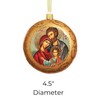 Holy Family Icon Ornament, Religious Christmas Tree Decor- 4.5 Inches