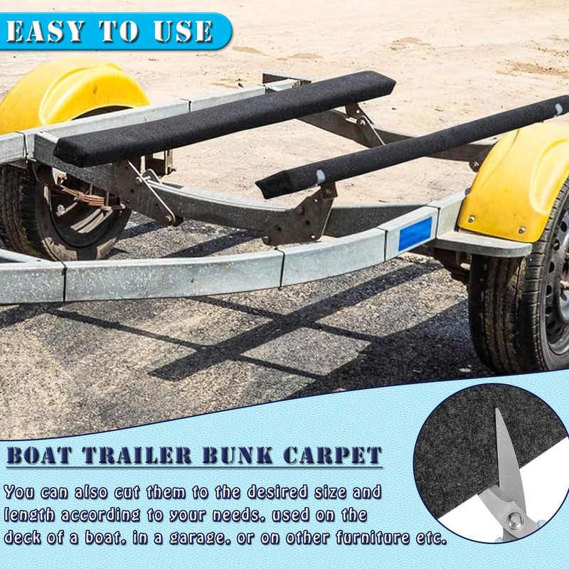 ​​​Boat Trailer Bunk Carpet, 12inch x 20ft Marine Trailer Bunk