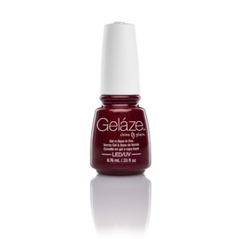 China Glaze Gelaze Ruby Pumps, Gel Nail Polish, LED/UV-Cured Red Glitter Nail Color, 2-in-1 Base Coat and Gel Polish, 0.33 fl oz