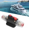 Circuit Breaker Audio Fuse Inline Holder Manual Reset 12V‑48V for