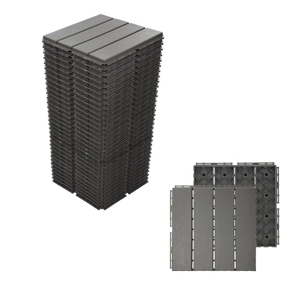 Plastic Interlocking Deck Tiles, 36 Pack Patio Deck Tiles,12"x12" Waterproof