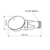 Sandy Beach White Shower Waste Trap - 90mm Shower Waste