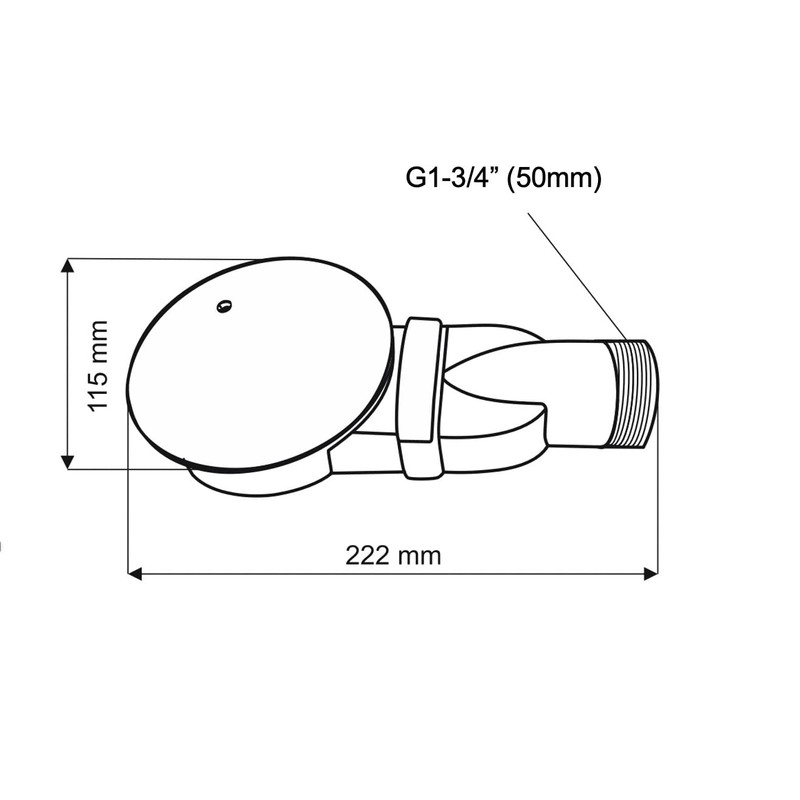 Sandy Beach White Shower Waste Trap - 90mm Shower Waste