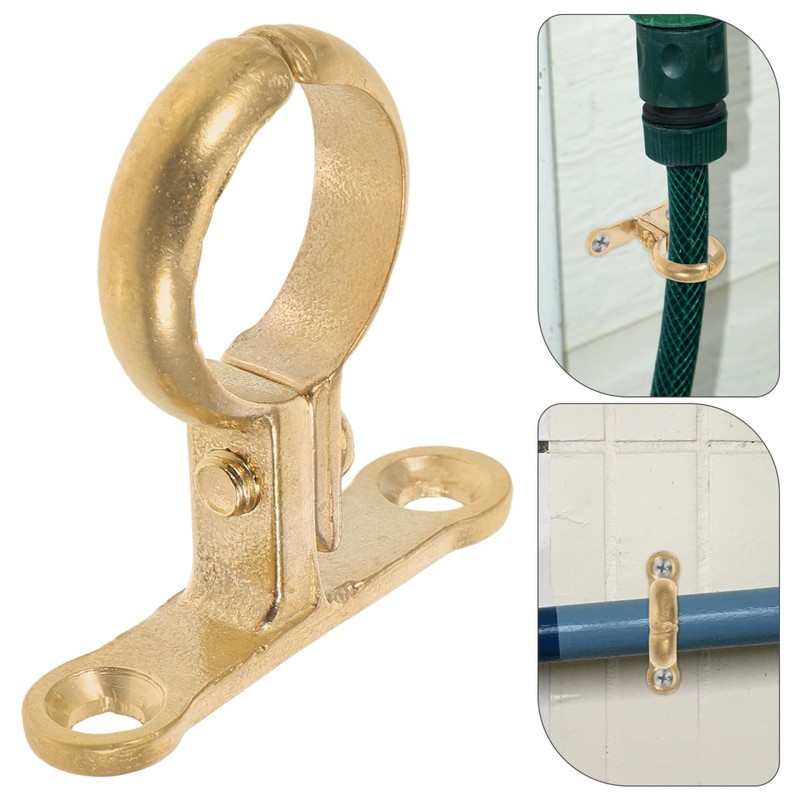 OSALADI Brass Pipe Clamp with 2 Holes Robust Pipe Bracket