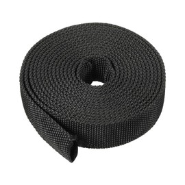 PATIKIL 1" ID 10FT Nylon Protective Hose Sleeve, Cable Cover Sheath Protection for Welding Tig Torch Hydraulic Hose, Black