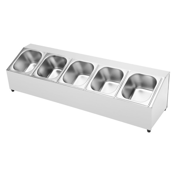 QUEMARQUE Pizza Topping Station, 201 Stainless Steel Seasoning Containers with