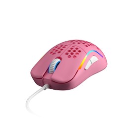 HK Gaming NAOS M Ultra Lightweight Honeycomb Shell Ambidextrous Wired RGB Gaming Mouse 12 000 cpi - 7 Buttons - 59 g (Naos-M, Prism Pink Limited Edition)