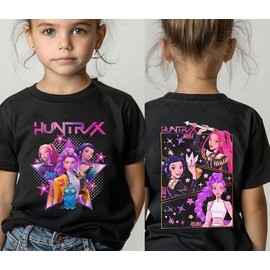 [Sale Up To 50%] Huntrix Shirt, Demon Hunters Kids Shirt, Huntrix Girls T-Shirt, Mira Rumi Joey Shirt, Kpop Movie Shirt, Demon Hunter Merch, Gift For Kpop Fan:_Sand_L_Kid's T-Shirt