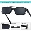 Polarized Clip on Sunglasses for Men With Spring Frame Black