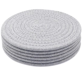 KITLAB 8 Inch Trivets for Hot Dishes, Hot Pots and Pans, Thick Heat Resistant Large Coaster for Kitchen, Hot Pads, Kitchen Essentials, Kitchen Decor for Table & Countertop, 6 Pcs