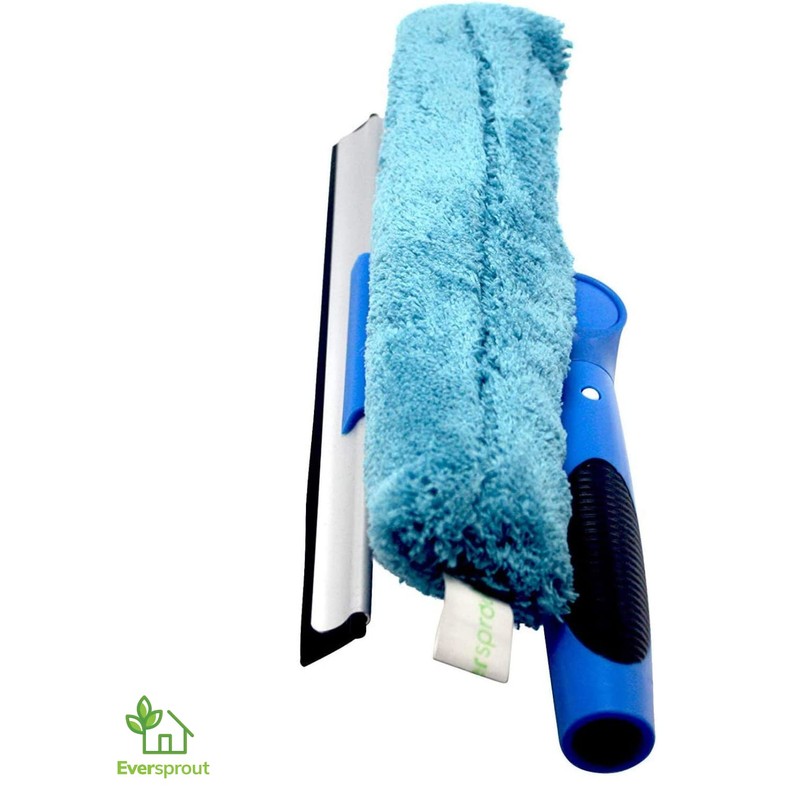 EVERSPROUT Swivel Squeegee & Microfiber Glass Window Scrubber, Light-Weight Window