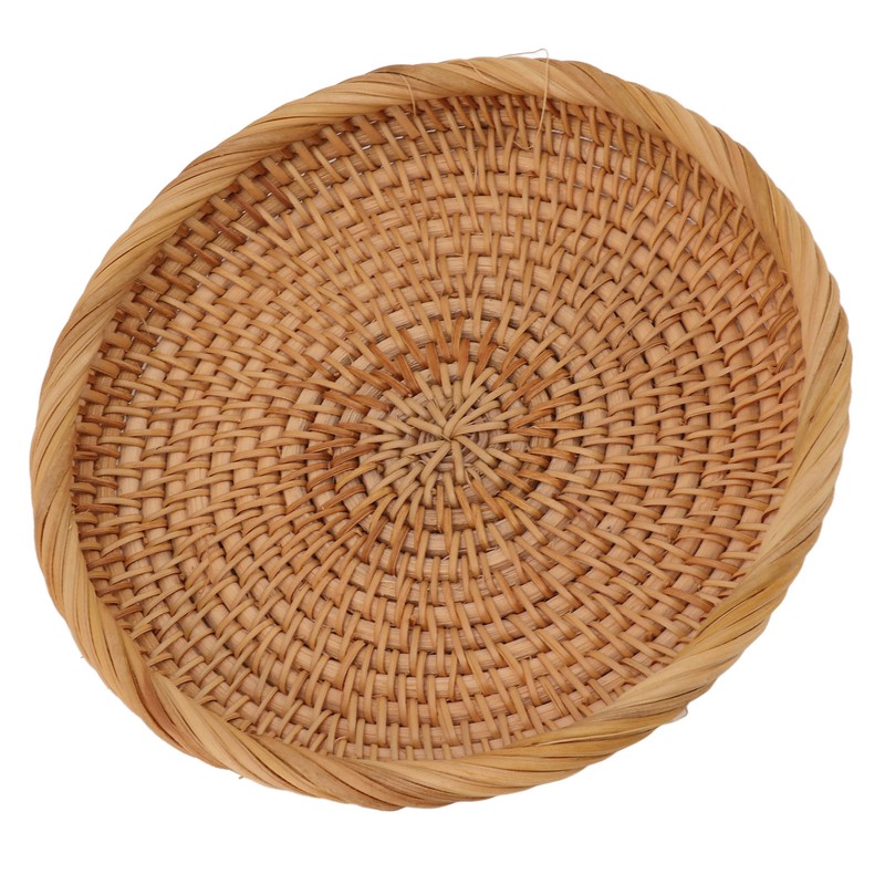 Rattan Fruit Tray Hand Woven Elegant Traditional Natural Rattan Serving