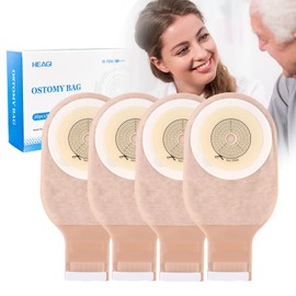 20 Pack Colostomy Bags, One Piece Ostomy Bag Ostomy Supplies, 15 mm-60 mm Cut to Fit Drainable Pouches with Closure for Ileostomy Stoma Care