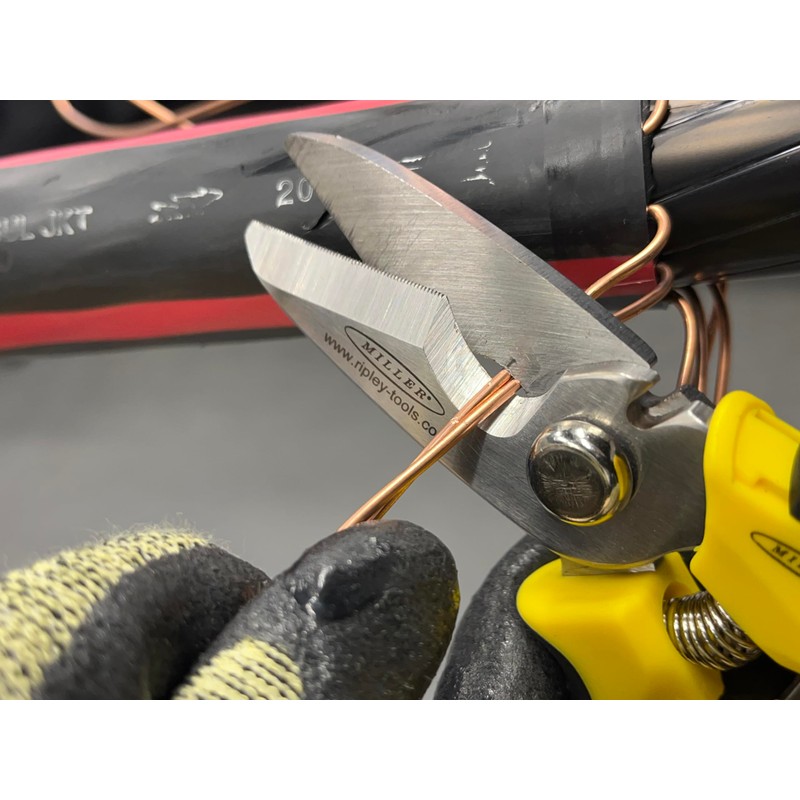 Miller Multi-Purpose KS-3 Angle-Head Fiber Optic Kevlar Scissors, Crimper, and