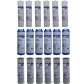 3 Years Supply (18 pcs) Universal Reverse Osmosis RO Replacement Set of 3 filters: Sediment, GAC, CTO Carbon Block