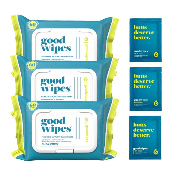 goodwipes Goodwipes Flushable Butt Wipes - Vitamin E & Aloe