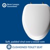 Mayfair Padded Toilet Seat with Chrome Hinges, Soft Vinyl over