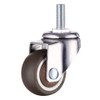 NERILEE 1.5'' Mute Swivel Rubber Wheel,with T nut M8x20mm Stem