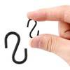 Rierdge Metal Small S Hook Black Hanging Hooks S Shaped