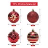 Christmas Baubles Red Set of 16 Christmas Tree Baubles Red