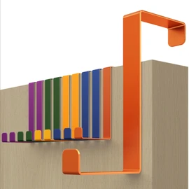 4smile Over Door Hook Set of 10 – Multicolour Hangers for Clothes for Leaf Depth 3.6 cm (1.4") + 4.1 cm (1.6"), Stable Coat Hooks, Ideal as Wreath Hanger