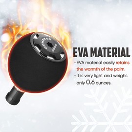 GOMEXUS 38 mm Eva Crank Knob Fishing Reel Suitable for Shimano Sustain FJ FI Dawia Tournament ISO Spinning Reel, Power Knob, Knob Fishing Reel Direct Mounting, Drilling Installation for Daiwa Ninja