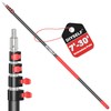 DIYSELF 30 FT Paint Extension Pole, Adjustable Telescoping Pole with