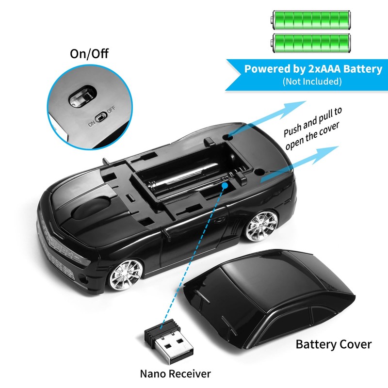 Certified Wireless Mouse Compatible with iOS Windows Android - Works