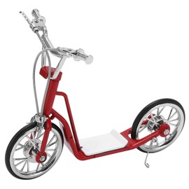 Red Model Scooter 1:10 Scale Sturdy Alloy Exquisite Colors High Simulation Eye Catching Die Cast Scooter for Table Car