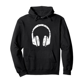 Headphones (Vintage White) DJ Pullover Hoodie