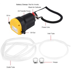 Suction Pump, DC 12 V 60 W Liquid Suction Motor Oil Transmission Liquid Extractor Electric Suction Pump 12 V 250 L/Hour for Car Motorcycle Quad