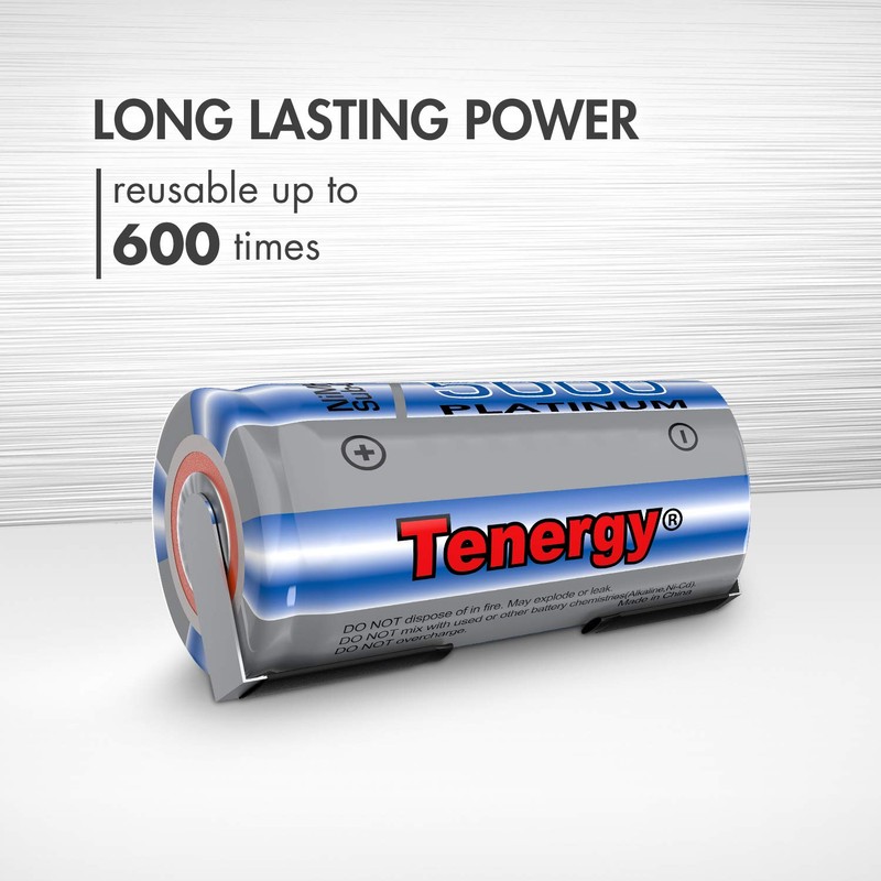 Tenergy NiMH Sub C Sc 5000mAh high Drain Rechargeable Battery