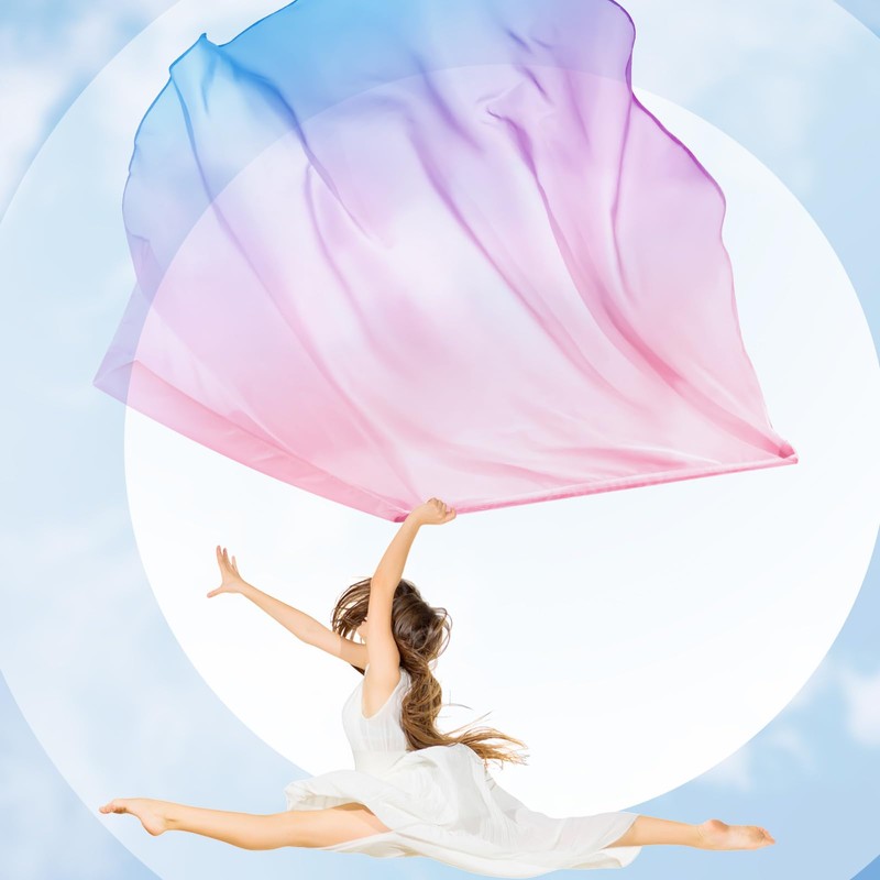 Jetec 2 Pcs 74"x55" Worship Flags for Dance Church Praise